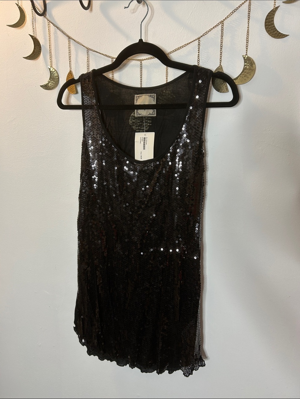 The Classic Black Sequin Overlay Top